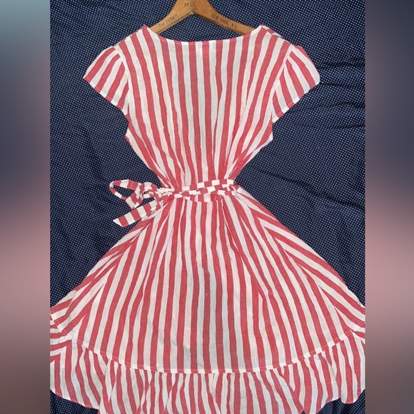 J Crew Striped Tie-Wrap Dress - Picture 3 of 16